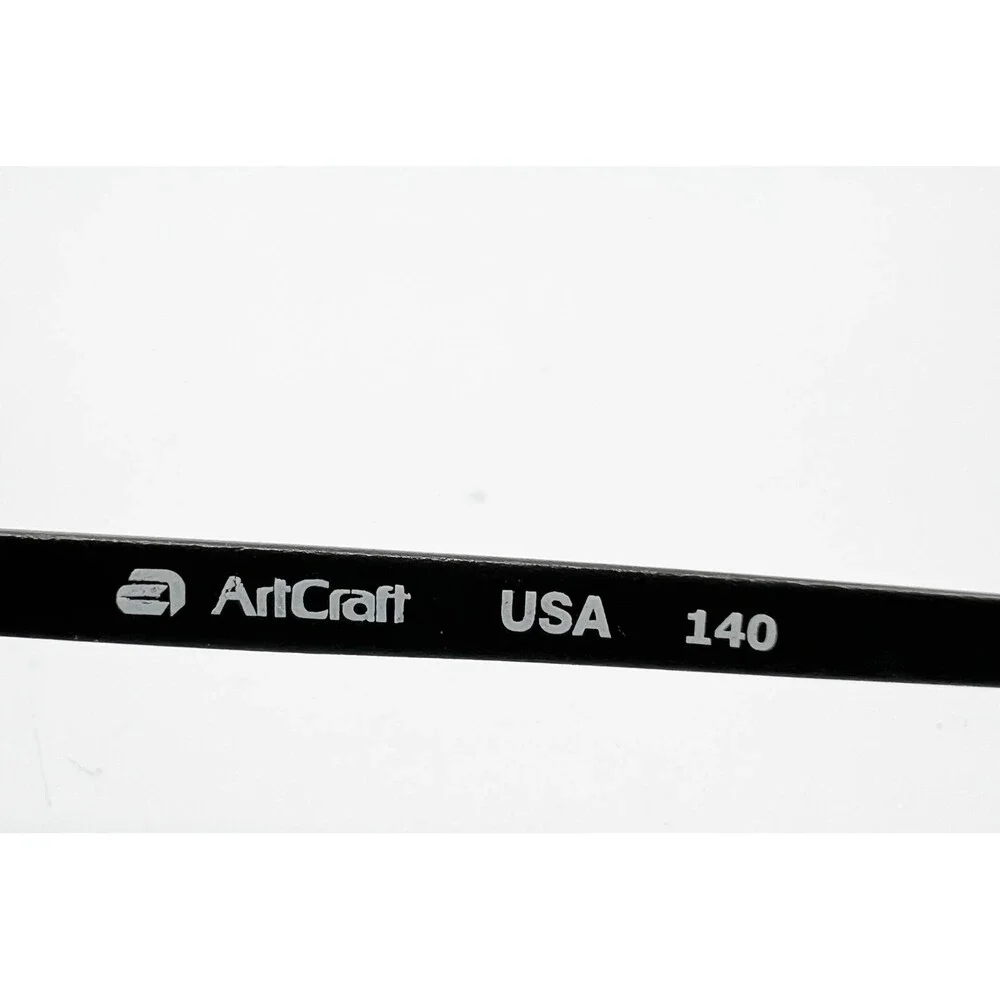 ArtCraft Eyeglass Frames Mens Black Aviator Double Bridge DR 55 18 140